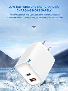 30W GaN 超快充电器,USB+Type-C 双端口设计,兼容 USB-A 和 USB-C 数据线,支持同时为两台设备快速充电。兼容 17/16/15 和三星 S25/S24/S23/S22 系列——是居家、办公和旅行的理想之选,也是感恩节/圣诞节礼物、充电器/墙式充电器、圣诞礼物/家庭礼物的完美之选。适用于多人充电、多设备充电、家庭充电需求以及办公桌充电。家用办公手机充电器,多端口高输出功率。 - 查看 4