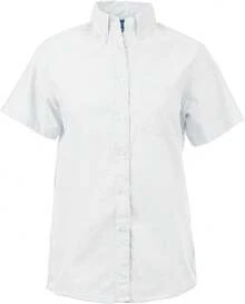 Women's White Button Down Short Sleeve Oxford Shirt, Style - trắng - Xem 1