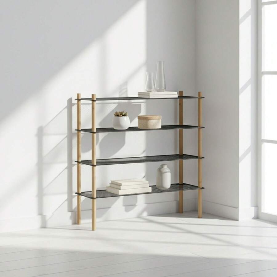 MOBLEKIT Floor Shelves - 4 Levels Rectangular 63X26X75CM - View 1