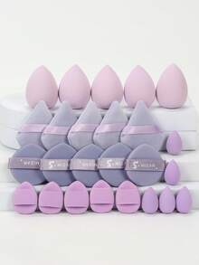 25pcs Makeup Sponge Set, Beauty Makeup Sponges For BB Cream, Foundation, Concealer Application, Especially Suitable For Covering Local Blemishes And Spots, More Suitable For Delicate Contouring Around Eyes, Nose, And Mouth. Latex-Free Wet And Dry Dual-Use Foundation Makeup Sponges, Suitable For All Skin Types. - Multicolor - View 14