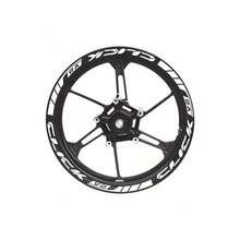 24pcs Motorcycle Wheel Hub Stickers - Neon Yellow & Red Reflective Decals, Durable Adhesive Tire Rim Accessories, Easy-To-Install Safety Gear, For Motorcycles, Scooters, Vibrant Decals, Highquality Vinyl, Motorcycle Decals - A - View 2