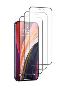 3pcs 30D Full Cover Screen Protector Compatible With Apple IPhone 16/16 Plus/16 Pro/16 Pro Max/15/15Plus/15Pro/15Promax - Black - View 12