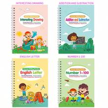 Libro de trazado 3 en 1 para niños - Alfabeto, números y dibujo, práctica de escritura preescolar, libro educativo de preparación escolar para edades de 3 a 5 años - Multicolor - Ver 3