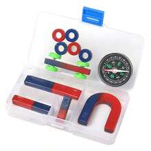 A Set Of Boxed Teaching Magnet Experiment Kit U-Shaped Bar Round Magnet Magnet Science Experiment Kit Magnetic Physics