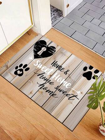 1 st randig kattmönster halkfri dörrmatta, välkomstmatta för entrén, entrématta för inomhus-/utomhusbruk, maskintvättbar rektangulär polyesterfibermatta, lämplig för vardagsrum, sovrum, kök, badrum, entré