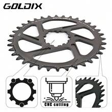 GOLDIX 30T/32T/34T/36T/38T Mountain Bike Narrow Wide Chainring, Compatible With XX1, X9, XO, X01, GX, NX