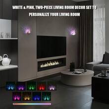 مصباح إضاءة جداري ديكوري بتأثير طاووس، يعمل بالبطارية وبإمكانية الشحن عبر USB، بأضواء ملونة متعددة الألوان، يخلق جوًا حميميًا ومريحًا، مناسب للغرفة النوم والمكتب والمطعم، هدية رومانسية مثالية