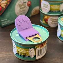 1 pieza Abrelatas para mascotas con mango ergonómico antideslizante, adecuado para latas de comida de gato/perro, herramienta de cocina de plástico duradero, diseño fácil de limpiar - Multicolor - Ver 2