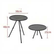 Outdoor Aluminum Alloy Folding Table, Lightweight Coffee Table, Portable Picnic Camping Table, Adjustable Small Round Table - Multicolor - View 6