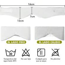 Antifaz para Dormir Suave y Cómoda Disponible a Doble Cara Cubre Ojos para Dormir con Cierre Autoadherible Eye Mask Sleep para Siestas Viaje Avión Oficina Relajación y Meditación Gris - DosLadosgris - Ver 3