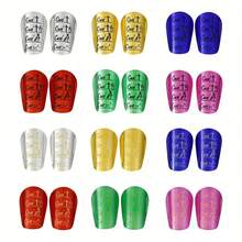 Electroplated Shin Guards For Football/Soccer Matches, Adult & Youth, Impact Resistant, Shock Absorbing, Snug Fit - Multicolor - View 2