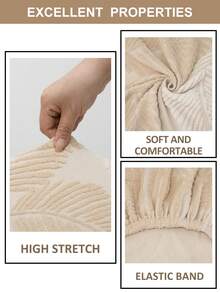 1/2/4 Stücke Jacquard Stoffstuhlbezüge, elastisch & abnehmbar, Blattmuster, schützt Ihre Stühle und verleiht einen modischen Touch, geeignet für Zuhause, Büro, Studium, Hotel und andere Anlässe, Stuhlhussen - Verschiedenfarbig - Übersicht 4