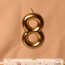 Kreativa champagneguld 0-9 numeriska födelsedagsljus, bakningsfest dessertbordsdekorationer, födelsedagstårtdekorationer