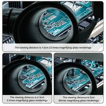 8X 15X 23X Adjustable LED Headband Magnifier Loupe, Hands-Free Magnifying Glass For Jewelry Inspection And Watch Repair, White - White - View 2