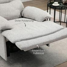 HOMCOM TV Chair With Reclining Function, Swivel TV Chair With Spring Core System And Footrest For Living Room And Bedroom - 1 - 查看 6