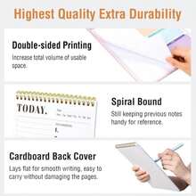 Forvencer To Do List Notepad (65 X98), To Do List Notebook For Work, Undated Daily Planner Organizer For Tasks Checklist &Amp; Goal Planning, To Do List Perfect For Office, School, Cute - ColorD - 查看 5