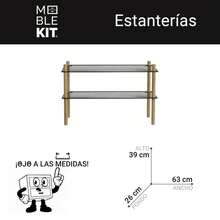 MOBLEKIT Floor Shelves - 兩層長方形,尺寸為 63*26*39 厘米 - 查看 3
