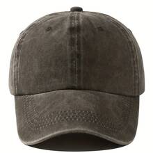 Neutral Retro Washed Baseball Cap - Lightweight Trucker Hat With Structured Six-Panel Design, Pre-Curved Brim, And Breathable Holes For Outdoor Sun Protection (Multiple Colors Available), Non-Stretch Fabric - Coffee Brown - View 8