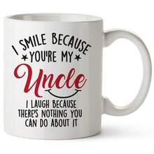 [Ceramic Funny] 1pc Ceramic Coffee Cup Funny Letter Print, Reusable Insulated Mug For Adults Hand Wash Only, Perfect For Halloween & Christmas Gift For Brother And Sister And Uncle And Aunt - Multicolor - View 14