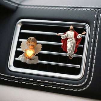 天使造型汽车出风口夹，汽车出风口装饰，女士汽车配件