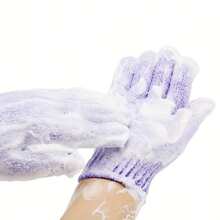 5Pcs Exfoliating Bath Gloves Soft Non Scratchy Colorful For Body Face Scrubbing Exfoliating Cleansing Shower Bath Accessories Playful Design Durable Material - 混合色 - 查看 5