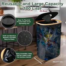 - Papelera de reciclaje para cocina de 26 galones, l con bolsa interior extrable y reutilizable con botella, pegatinas de plstico de residuos de vidrio, color negro - 11D US SNX - Ver 3