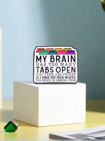 Creative INS Cartoon English Letter Series Metal Badge Brooch, Fashionable Personalized Clothing & Backpack Accessory, Versatile Decoration Pin, For Friends And Besties Gift