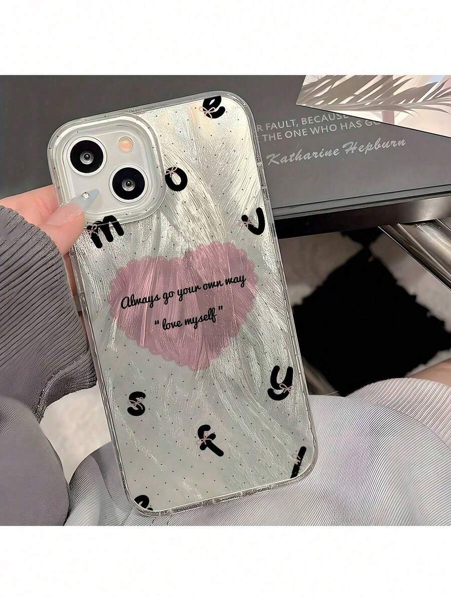 Full Coverage Pink Love Pattern Protective Mobile Phone Case For 1514131211XSXRX87SE2SE3PlusPro Max - Multicolor - View 1