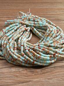 Natural Shoushan Stone Abacus Beads For Jewelry Making-About 165-170pcs 2*4mm Strand Spacer Beads Perfect For DIY Bracelets And Necklaces.DIY Mother'S Day Gifts. - Multicolor - View 7