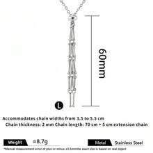 1 Stainless Steel Crystal Mesh Bag Bamboo Knot Necklace Woven Vacuum-Plated Gold Adjustable Chain Pendant Mesh Bag Titanium Steel Jewelry Chain Suitable For Balancing Spiritual Energy - Net Chain - View 15