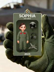 1/3/5pcs Customized Soldier Decoration 2025, Personalized Military Acrylic Memorabilia, Gift For Veterans, Men And Active Soldiers, Can Customize Name And Photo, Christmas Tree Decoration, Memorabilia Or Deployment Gift, Christmas Decoration, Thanksgiving Gift, New Year Gift, Party Decoration, Christmas Gift For Girlfriend, Room Decor, Christmas Ornament, Women Car Accessories - Multicolor Style-4 - View 6