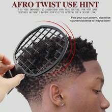 2pcs Barber Shop Men Hair Braider Twist Sponge Gloves African Hair Styling Fork Comb Hair Curls Foam For Salon Hairdressing Tools - Multicolor - View 5