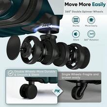 Luggage Sets 3 Piece 100% PC Ultra Tough Hardside Expandable Suitcases Sets With TSA Approved Lock Double Spinner Wheels 20in/24in/28in Dark Green - DarkGreen - View 4