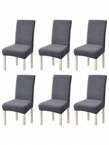 Bộ 1/4/6 chiếc bọc ghế hình chữ L họa tiết trừu tượng, màu trơn, đồ dùng gia đình, co giãn, chống bụi, phong cách hiện đại Bắc Âu, tối giản, đa năng, một mảnh, bọc ghế đẩu, chống mài mòn, chống bám bẩn, thích hợp cho phòng khách, phòng ăn, phòng ngủ, trang trí nhà cửa. - màu xám kim loại - Xem 12