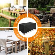 Heavy Duty Outdoor Waterproof Garden Patio Furniture Cover For Rattan Table Cube Outdoor - Black - View 5