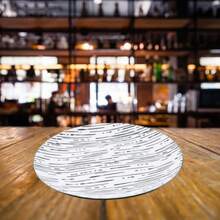 Plato de Cerámica "Luz de Luna", 26.5 cm, Diseño Elegante y Resistente - Burdeos - Ver 4