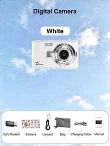 1 pièce Appareil photo numérique Q12 50 millions de pixels, écran 2,4 pouces, appareil photo rechargeable, CCD et modes de filtre multiples. Appareil photo numérique portable anti-vibration et à zoom intelligent pour l'extérieur (sans carte mémoire) - Appareil photo - Voir 17