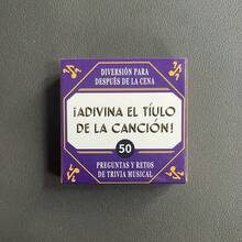 The Song Title' - A Popular Spanish Mini Card Game, 50 Cards, Ideal For Gatherings With Friends & Family, Holiday Gifts, Party Game - Purple Box Mini - View 2