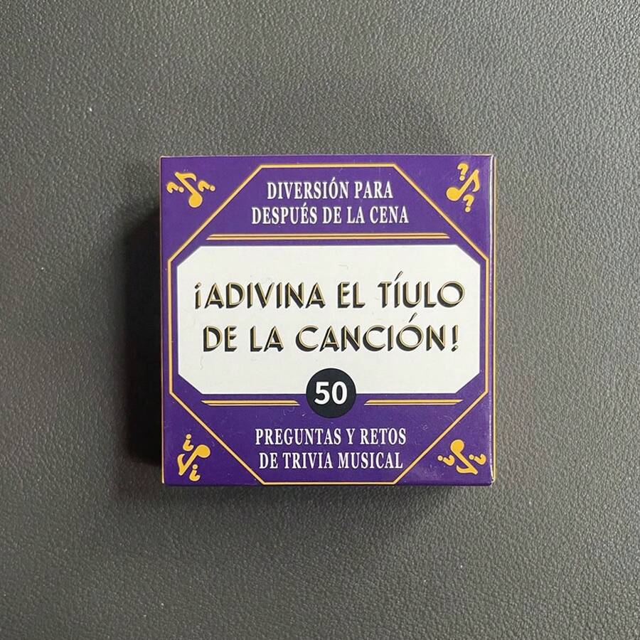 The Song Title' - A Popular Spanish Mini Card Game, 50 Cards, Ideal For Gatherings With Friends & Family, Holiday Gifts, Party Game