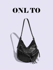 1pc Y2K Multi-Zipper Shoulder Bag, Women's Bag, Fashionable Street Style, Cool Girl Look, The Perfect Choice For Everyday Wear