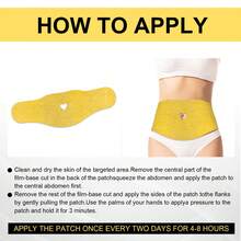 EELHOE 4pcs Natural Herbal Body Tightening Patches, Containing Turmeric Extract And Mugwort Oil. Tighten Body Contours Daily For Confidence, Suitable For Multiple Body Areas, Say Goodbye To Belly Fat, Arm Flab, And Navel Bulge. - Ginger - View 5