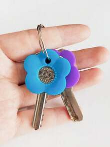 5/10/20个装花朵造型硅胶钥匙套套装 – 带颜色编码的标签钥匙帽，耐用钥匙保护套和钥匙识别收纳器 | 多色（10种随机/混色），无需工具即可轻松安装 | 适用于家庭、办公室、邮箱和门钥匙，是钥匙分类和日常钥匙收纳的理想之选，也适合海滩、夏季、度假、旅行、外出、家居用品、母亲节礼物、卧室装饰、花园、厨房装饰、夏季、海滩、旅行必备品、房间装饰、软萌可爱、毕业季礼物 - 彩色 - 查看 5
