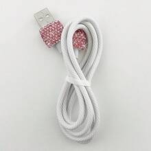 1PC Dual Port USB Car Charger, Bling Bling Handmade Rhinestones Crystal Diamond Shining Artificial Car Decorations 5V Fast Charging Adapter Universal For Andriod/CellPhone