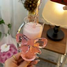 1/2 Set di Bicchieri da Champagne con Fiocco Rosa, 170ml - Bicchieri da Vino in Cristallo Infrangibili, Adatti per Matrimoni/Feste, Eleganti Flute da Champagne per Vini Frizzanti, Champagne e Cocktail - Multicolore - Visualizzare 4