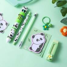 Panda Stationery Set 6 In 1 New Panda Series With 10 In 1 Click Ballpoint Pen Pendant Sticky Notes And More Perfect Pencil Set For School Office And Creative Projects - Black - View 7