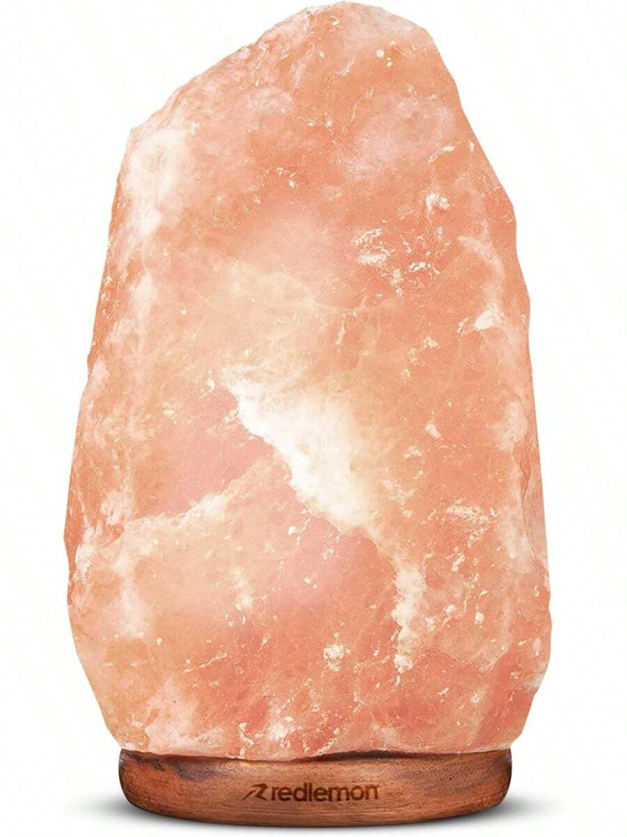 Lámpara de Sal Rosa del Himalaya con Control de Intensidad de Luz, Foco Reemplazable y Base de Madera, Adecuada para Yoga, Meditación, Energía y Purificación, Perfecta para Decoración - 1 - Ver 1