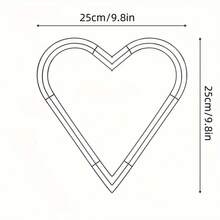 1pc/2pcs Deep Green Metal Heart Shaped Wreath Frame, Suitable For Wedding, Valentine's Day, Wedding Party And Celebration DIY Handcraft And Floral Decor - Multicolor - View 8