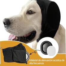 Orejeras para Perros con Cancelación De Ruido - Orejeras Ajustables, Protección Ruidos Fuertes |   Protector Auditivo para Mascotas Nerviosas, En, Conciertos Y Peluquerí (Negro) - Negro - Ver 3