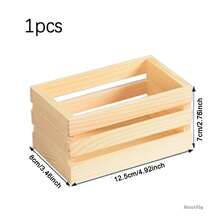 Mini Rustic Wooden Box, Unfinished Craft Wooden Box, Suitable For: DIY, Craft Supplies, Pirate Party Gifts, Wedding Decorations, Gift Boxes - Can Be Customized With Paint, Stains, Varnish - Ideal For Treasure Hunts And Themed Events, Treasure Chests, Themed Event Supplies, Kitchen, Office, Bedroom, Closet, Classic Wooden Appearance, Sturdy Structure, Craft Enthusiasts, Multi-Purpose Storage And Decor Box