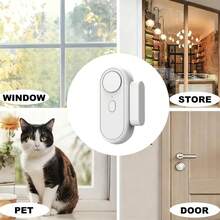 120分贝高音量安防报警系统，5种模式（防盗、延时、门铃、关门提醒、30秒报警） - 激活时触发防盗报警 - 适用于家庭、公寓、办公室和商店安防 - 多色A - 查看 7